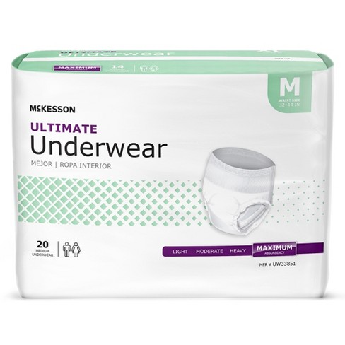 McKesson Ultimate Incontinence Underwear, Maximum Absorbency, Unisex, Medium, 80 Count - image 1 of 4