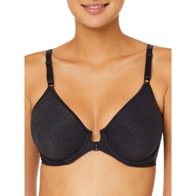 Bali Comfort Revolution Front Close Shaping Underwire Bra Black 34D Women's