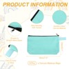Unique Bargains Canvas Plain Zipper Toiletry Makeup Organizing Bags 8 Pcs - 2 of 4