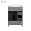 OUTSUPPLY Bathroom Vanity with Ceramic Sink, 2 Drawers & Storage Cabinet, Easy Assembly - 3 of 4