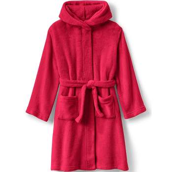 Lands' End Kids Hooded Fleece Solid Robe : Target