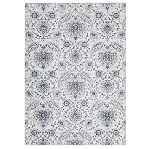Washable Vintage Floral Print Living Room Rugs, Retro Accent Non Slip Large Carpet for Bedroom Home Office - 1 of 4
