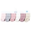 Hudson Baby Unisex Cotton Rich Newborn and Terry Socks, Mauve Neutral - 2 of 4