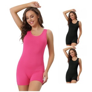 INSPIRE CHIC Women's Tummy Control U Back Butt Lifter Shorts Sculpting Full Bodysuit 3 Packs - 1 of 4