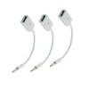 Unique Bargains 3.5mm AUX Audio to USB 2.0 Cable Adapter Cord Car MP3 White 3 Pcs - 3 of 4