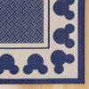 Disney by Gertmenian 5'2"x7' Mickey Mouse Border Flatweave Indoor Outdoor Accent Rug Navy: Woven Polypropylene, Geometric Pattern - 2 of 4