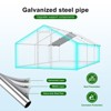 XBRIGH Large Metal Chicken Coop Walk-in Poultry Cage Chicken Run Pen Duck House with Waterproof and Anti-Ultraviolet for Outdoor Farm Use Spire Roof - 3 of 4