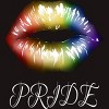 Adult Design By Humans Artistic Pride Rainbow Lips By DaniSpolez T-Shirt - 2 of 2