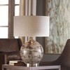 Uttermost Tamula Distressed Ivory Table Lamp - Textured Ceramic Base, Brushed Nickel Accents, 27" Height - 3 of 4