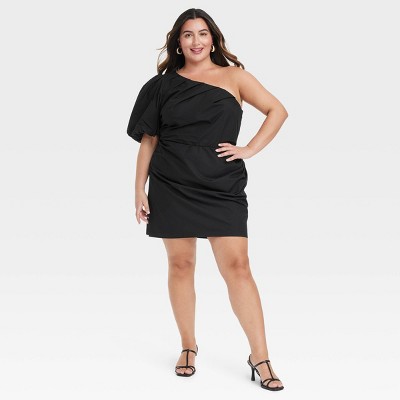 Women's One Shoulder Mini A-Line Dress - A New Day™
