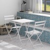KTMBDW 3 Pieces Patio Bistro Set, Outdoor Conversation Bistro Set, Foldable Patio Set with Sauqre Table for Lawn, Garden - 4 of 4