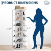 Coucheta 7-Tier Spinning Shoe Rack - Free-Standing Rotating Organizer - Holds 42 Pairs - 23.23" Round - 3 of 4