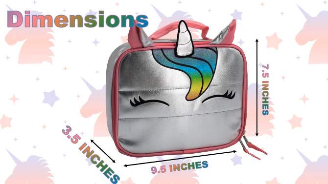 Accessory Innovations Unicorn Lunch Bag, 2 of 7, play video