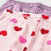 Girls' 2pk Adaptive Valentine's Day Capri Leggings - Cat & Jack™ Light Pink/Dusty Violet - image 3 of 3