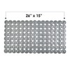 Cameo Non-Slip Bathtub mat, Modern Glaze Design, 27" x 15" Shower Mat with Suction Cups and Water Drain Holes, BPA, LaTeX, Phthalate Free (Grey) - 4 of 4