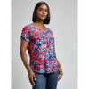 Jones New York V-Neck Seam Detail Tee - 2 of 3