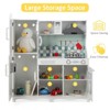 TROPOW Play Kitchen for Kids, Wooden Kitchen Playset with Cooking Stove,Oven,Sink, Microwave, Blackboard, Storage Cabinets,Range Hood Pretend - 4 of 4