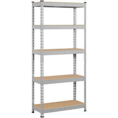 Yaheetech 5 Tiers Boltless Storage Shelf Metal Shelving Unit