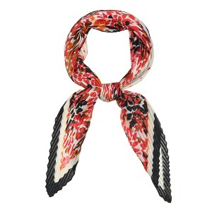 Allegra K Women Polka Dots Floral Pleated Rhombus Head Scarf Wraps Scarves Neckerchief 1 Pc - 1 of 4