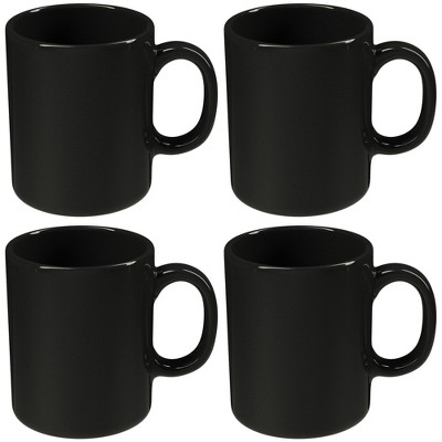 Omniware Teaz Cafe 11 oz Classic Mug, Set of 4 - Vintage Stoneware Coffee Cups, Nostalgic 50s-Inspired Drinkware, Rustic Farmhouse Aesthetic