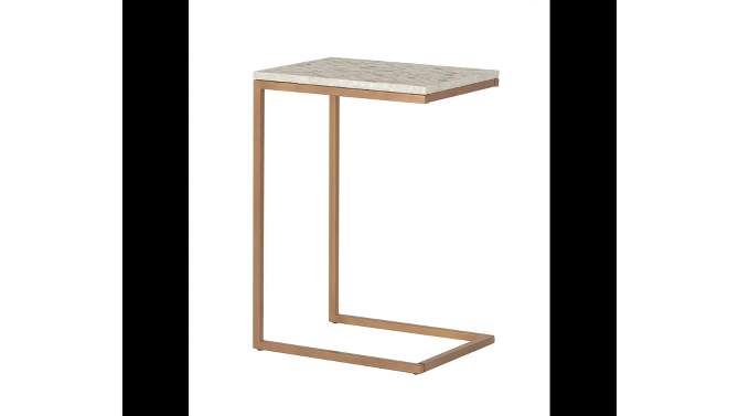 18&#34;x 14&#34; Priscille Accent C Table Gold - Linon, 2 of 11, play video