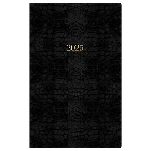 NOTIQ for Blue Sky 2025 Weekly/Monthly Planner 8.31"x6.14" Black Croc: Adult Side-Bound, Tabs, 5x8, January-December - 1 of 4