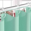 Home Mart Goods 12 Piece Clear Premium Plastic Shower Curtain Hooks Rings C-Shape 2.3" Inches - 2 of 4