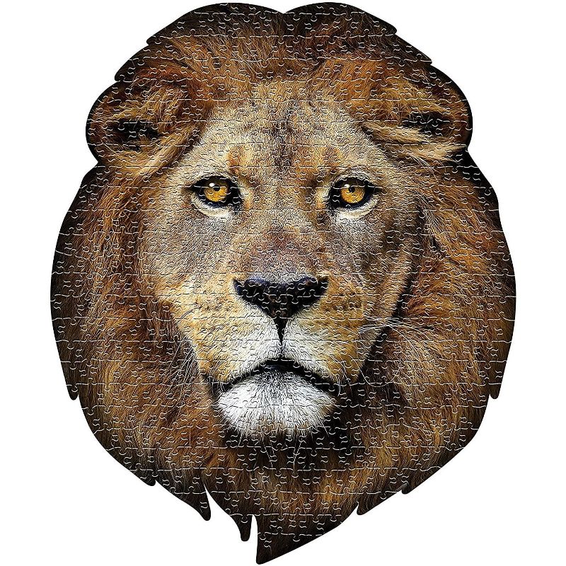 Madd Capp Games I AM Lion 550 Piece Animal Head-Shaped Jigsaw Puzzle, 3 of 7