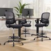 JIONJOY Ergonomic Tall Office Drafting Chair Mesh Task Chair with Fixed Arms - 2 of 3