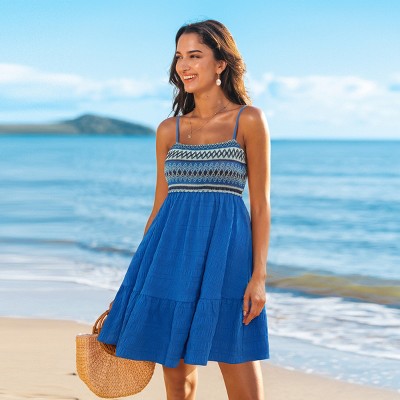 Women's Vibrant Orange Boho Mini Sundress - Cupshe - image 2