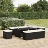 vidaXL Ottoman Bench with Cushion Black 43.3 in.x11.8 in.x15.7 in. Poly Rattan - 3 of 4