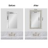 Amanti Art Mirror Makeover Bathroom Mirror Frame Border Kit - Fully Assembled Peel and Stick Frame - Mirror NOT Included - Dove Greywash Narrow Trim - 4 of 4