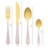 REGALWOVEN Stainless Steel Silverware with Knife Flatware Set Cutlery Set 4 Pieces - 2 of 4