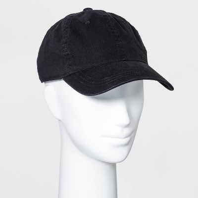 Women's Washed Canvas Baseball Hat - Wild Fable™ Black