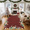 Christmas Living Room Rug, Plaid Aesthetic Printed Christmas Rugs, Soft Xmas Washable Rug for Bedroom Dining Room, Area Rug Carpets for Under Table - 2 of 4