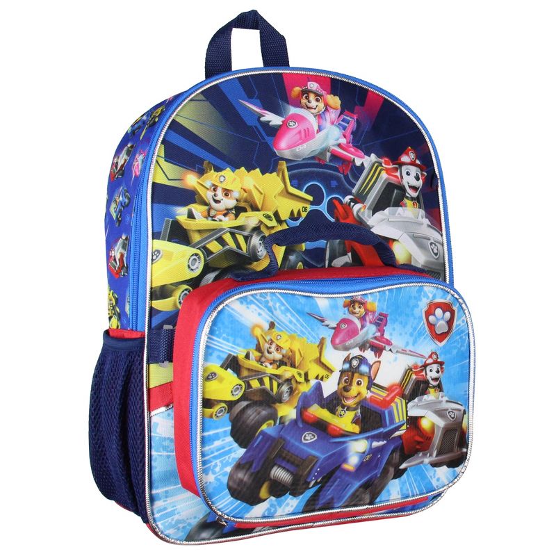 Paw Patrol 16" Backpack Lunch Tote Pencil Bag Water Bottle Snack Pack 7 Pc Set Blue, 2 of 7