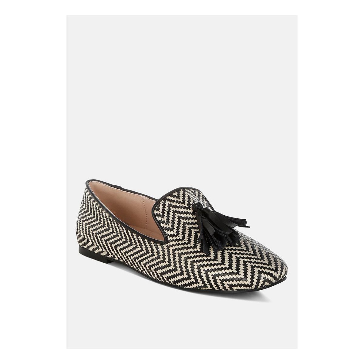 Женские туфли Rag & Co Womens Dara Raffia Tassels Detail Loafers 6 — фото 2