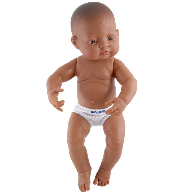 Miniland Educational Anatomically Correct Newborn Doll, 15-3/4", Girl, Brown Eyes, 1 of 2