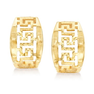 Ross-Simons 14kt Yellow Gold Greek Key Earrings