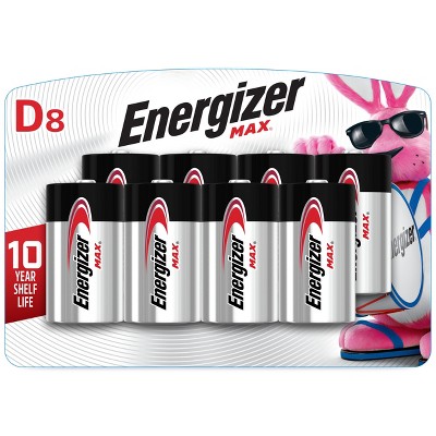 Energizer MAX D Batteries 8pk - Alkaline Battery