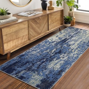 Abstract Area Rug for Bed Room, Washable Soft Non Slip, Extra Large Low Pile Stain Resistant Throw Carpet for Dining Room Table Office - 1 of 4