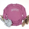 Simply Sage Market Women's Embroidered Howdy Varsity Outline Long Sleeve Garment Dyed Tee - 3 of 3