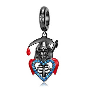 Skull Charm for Women Reaper Gothic European Bead for Bracelet Sterling Silver by Ginger Lyne - 1 of 3