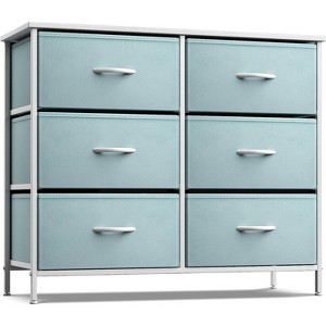 Sorbus 6 Drawers Dresser- Storage Unit with Steel Frame, Wood Top, Fabric Bins - for Bedroom, Closet, Office and more - 1 of 4