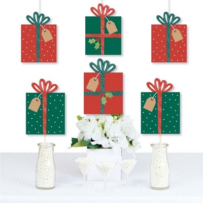 Big Dot of Happiness Happy Holiday Presents - Decorations DIY Christmas Party Essentials - Set of 20