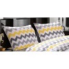 Greenland Home Fashions Vida King Duvet Sham – Yellow/Gray Geometric Design, 20x36 Inches, Soft Cotton Blend - 2 of 3