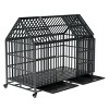 FURNIinspire Pet Crates and Houses 54 Inches Heavy Duty Dog Cage with Removable Roof and Wheels for Comfortable Pet Living, Black, 46"*29.5"*54" - 4 of 4