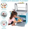 Svan Wooden Bakery Playset Pretend Stand- 25 Pc Bake Shop Cafe Counter w Food, Chalkboard, Register & More- Creative Playtime- For Kids, Girls & Boys - image 2 of 4