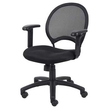 Mesh Chair with Adjustable Arms Black - Boss Office Products
