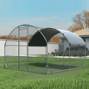 Large Metal Chicken Coop with Waterproof Cover - Heavy Duty Outdoor Poultry Cage for Chickens, Ducks & Rabbits - 1 of 4